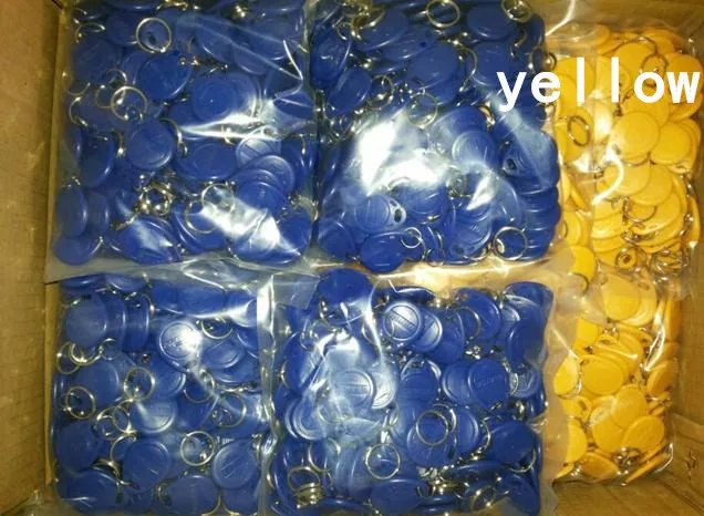 100 шт./пакет RFID брелоков кольцо 125 кГц ABS ключевые теги/для контроля доступа с TK4100/EM