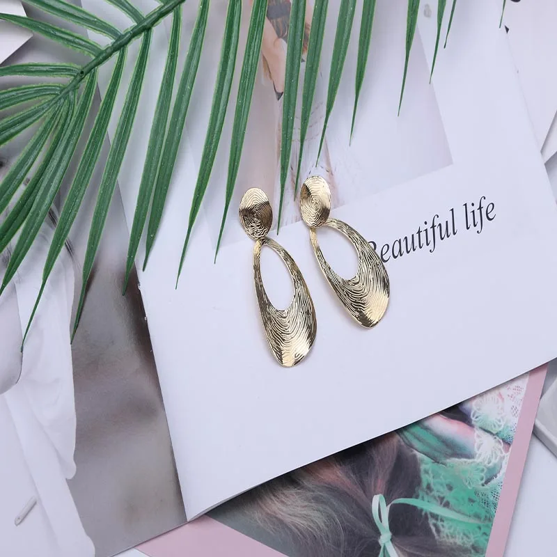 EC237 преувеличенные креативные серьги европейские и американские овальные с