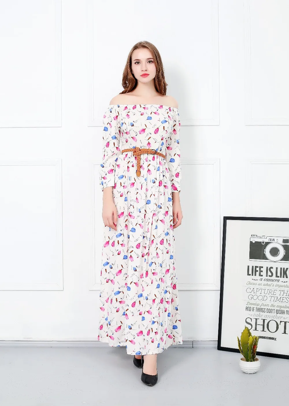 Фонарь Рукав Хлопок и лен 2016 Старинные Летнее Платье Принцессы Плюс Размер XXXL