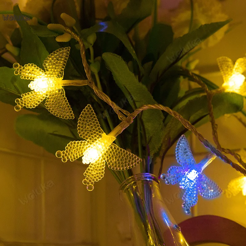 Уличная Водонепроницаемая гирлянда-фонарь лампа-бабочка для общежития