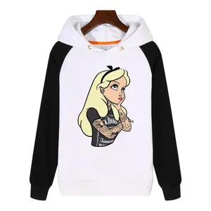 Толстовки мужские и женские в стиле панк Алиса в стране чудес, зимняя уличная одежда, спортивный костюм в стиле хип-хоп GA816