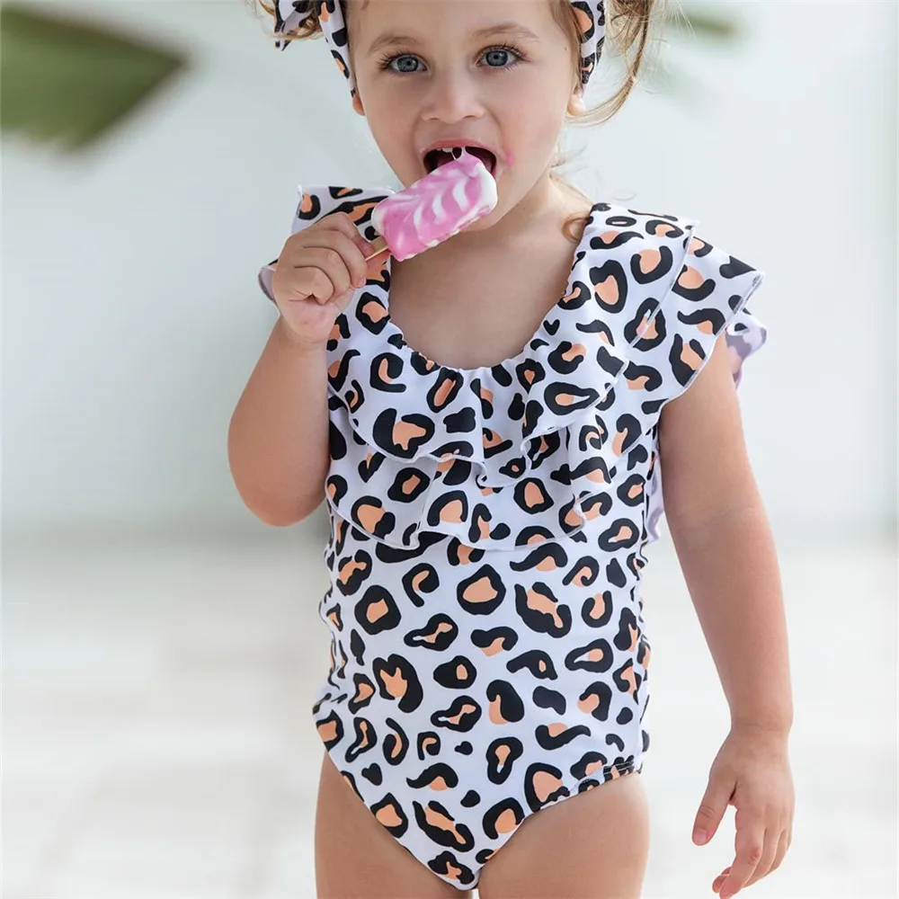 Леопардовое бикини коллекция 2019 года плиссированный цветочный костюм для