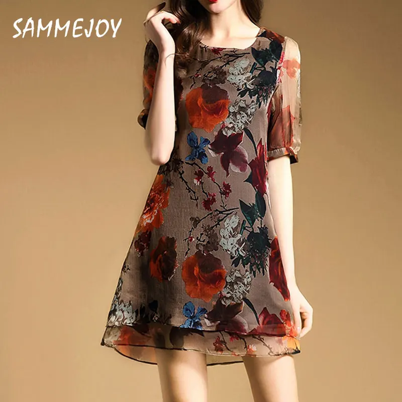 2017 летнее платье высокого качества Grace прямые Платья с цветочным принтом отлично