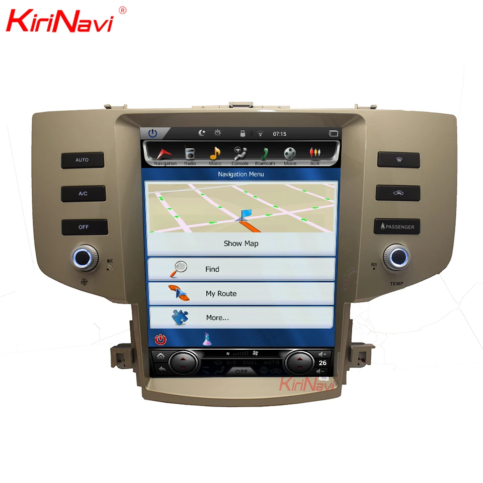 KiriNavi вертикальный экран Tesla стиль 12," Android 8,1 Автомагнитола для Toyota eiz Mark авто gps навигация 2005-2009 dvd-плеер