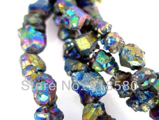 H TB08 Mystic Blue Purple Titanium Crystal кварцевый самородок Beads 16 дюймов|beaded chiffon cocktail dress|bead dropsbead