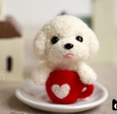 Чайник плюшевая собака мультфильм животных Комплект Шерсть Кружево комплект