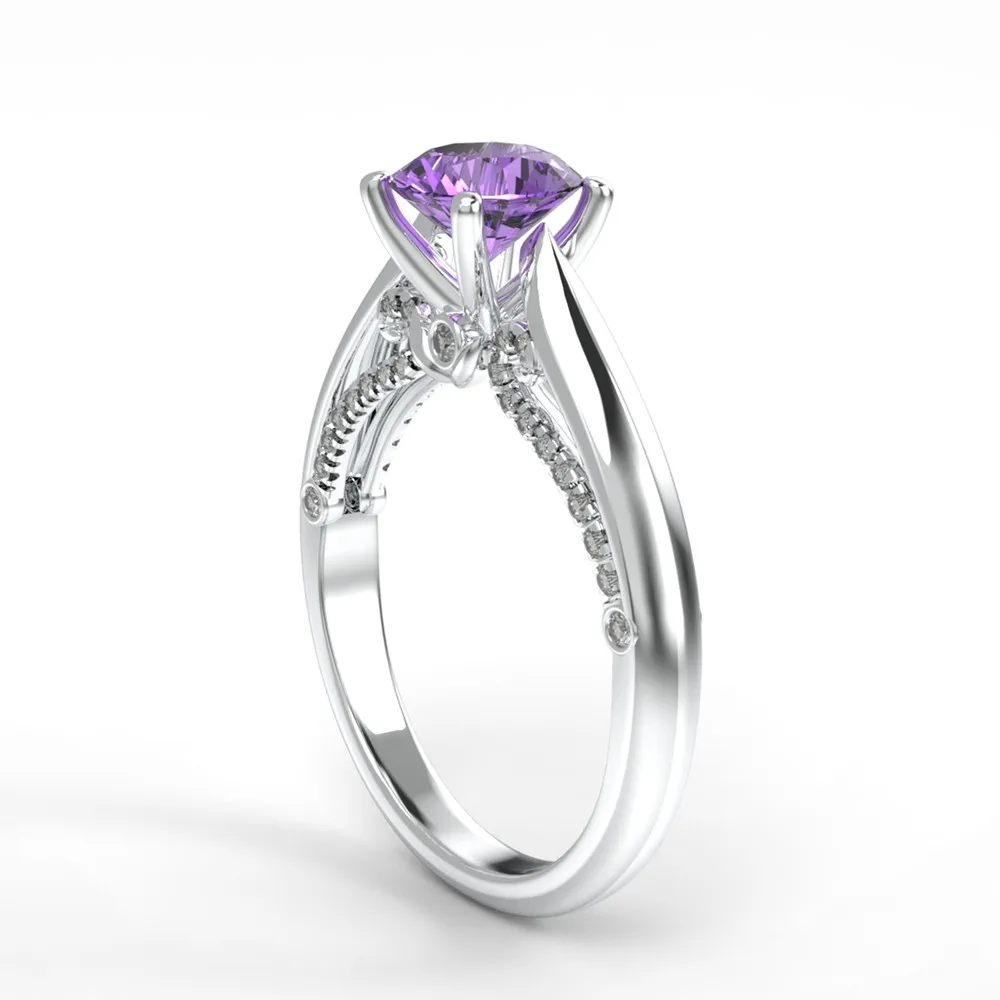 Classic Engagement Ring Claws Design AAA Cubic Zircon Female Women Wedding Band CZ Silver Color Rings Jewelry | Украшения и