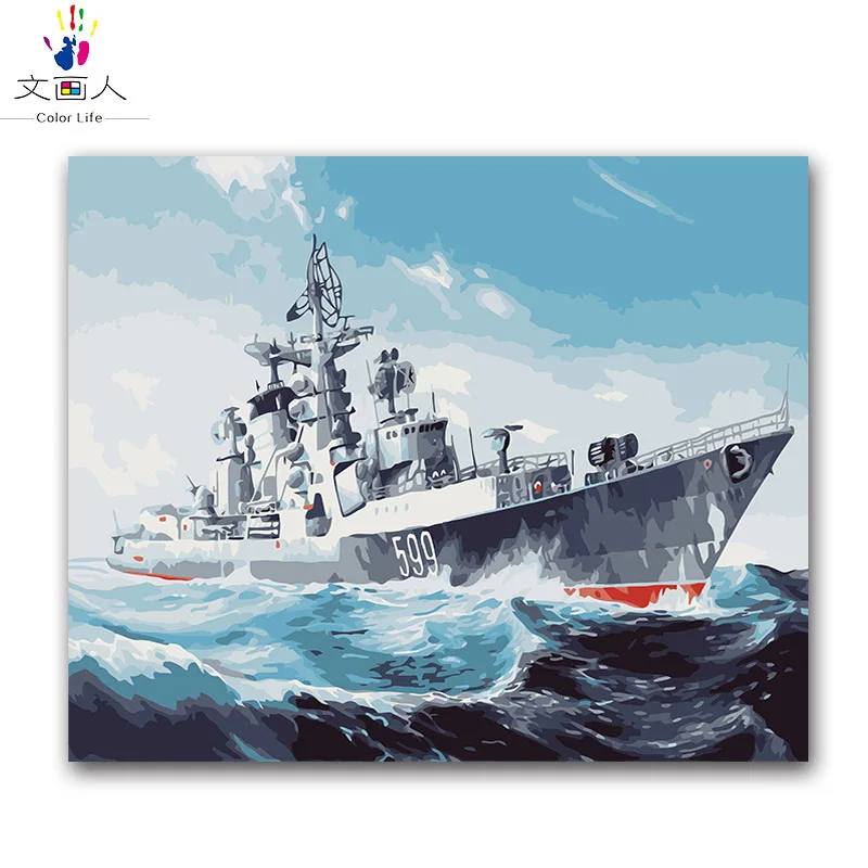 Военный самолет типа картина маслом посылка цифровая раскраски по номерам на
