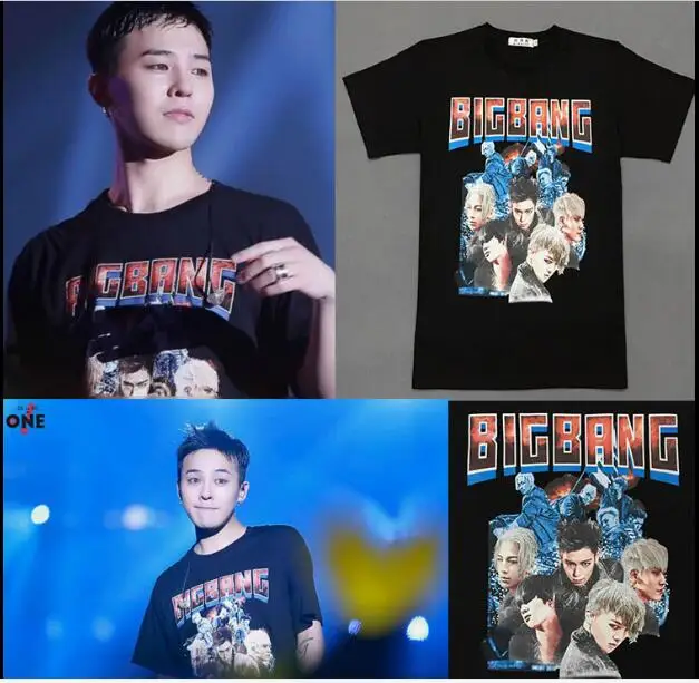 K-POP футболка с коротким рукавом Bigbang MADE Сеульский концерт G-Dragon сценическая