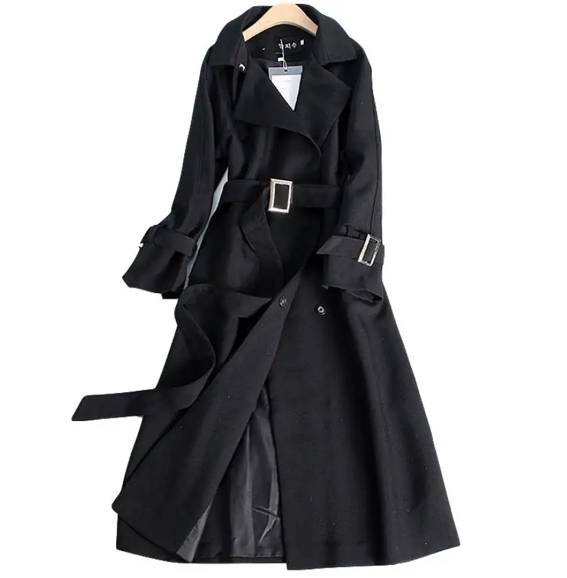 Женский Длинный Тренч тонкий красный замшевый 2019 | Женская одежда