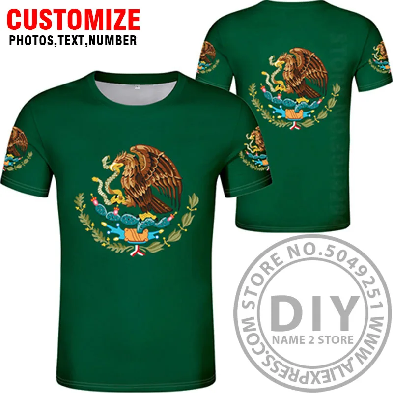 Style 14 THE UNITED STATES OF MEXICO t shirt logo free custom name number mex t-shirt nation flag mx spanish mexican print photo clothing - Цвет: Style 14