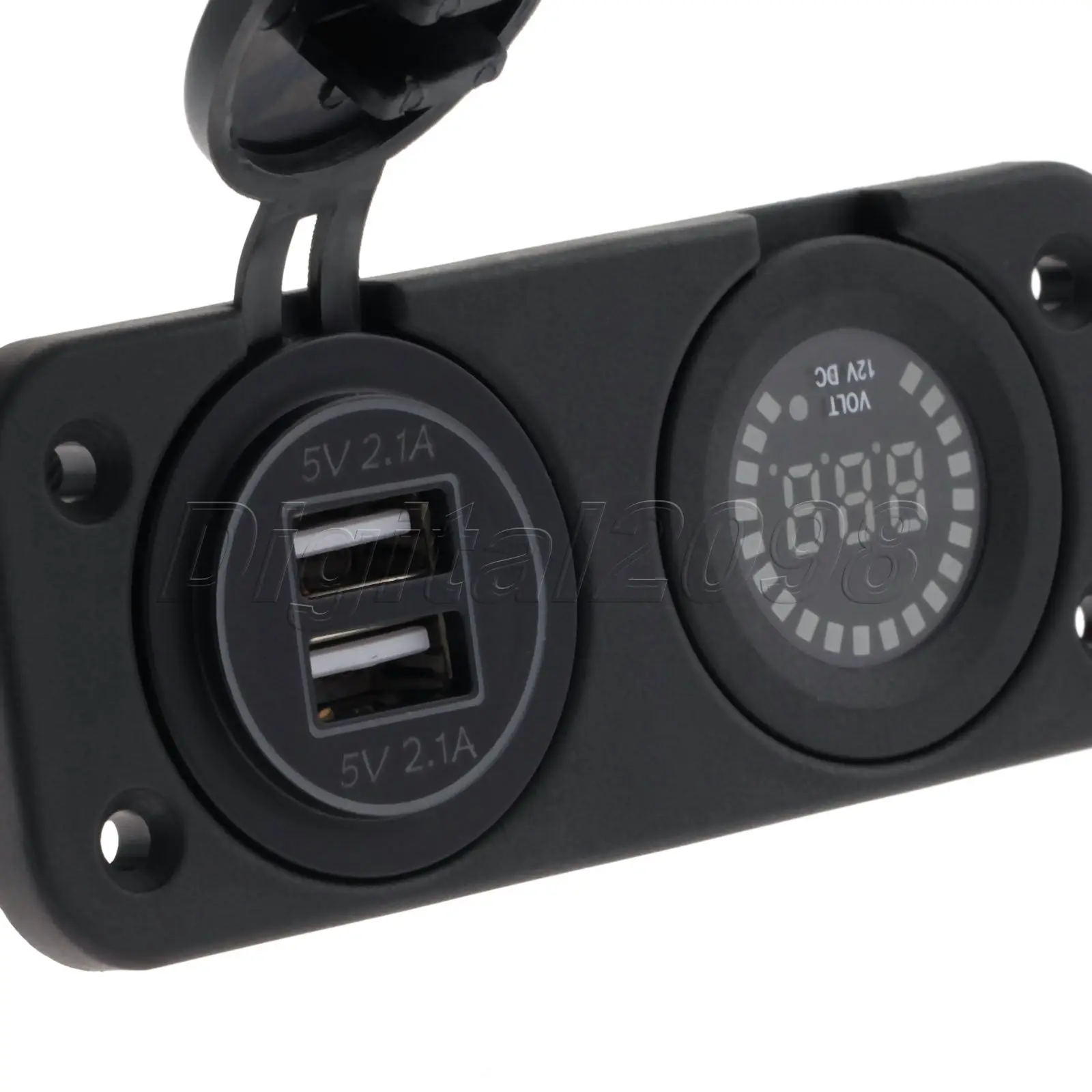Yetaha двойной 12 В автомобильный разветвитель прикуривателя USB 3.1A Мощность адаптер Зарядное устройство цифровой вольтметр для авто мотоцикл Лодка