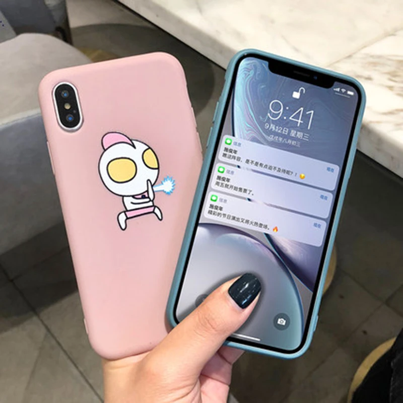Чехол для телефона для iphone 7, чехол для iphone X, 7, 6, 8 Plus, чехол для iphone Xs Max, XR, милый мультяшный Мягкий ТПУ чехол на заднюю панель s, задняя крышка