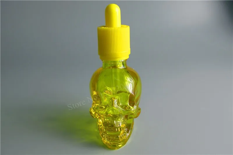 2X30 мл форма черепа стеклянная бутылка-капельница e-juice head стеклянный флакон-капельница для жидкостей стеклянная бутылка-капельница баночки бутылочки с пипеткой