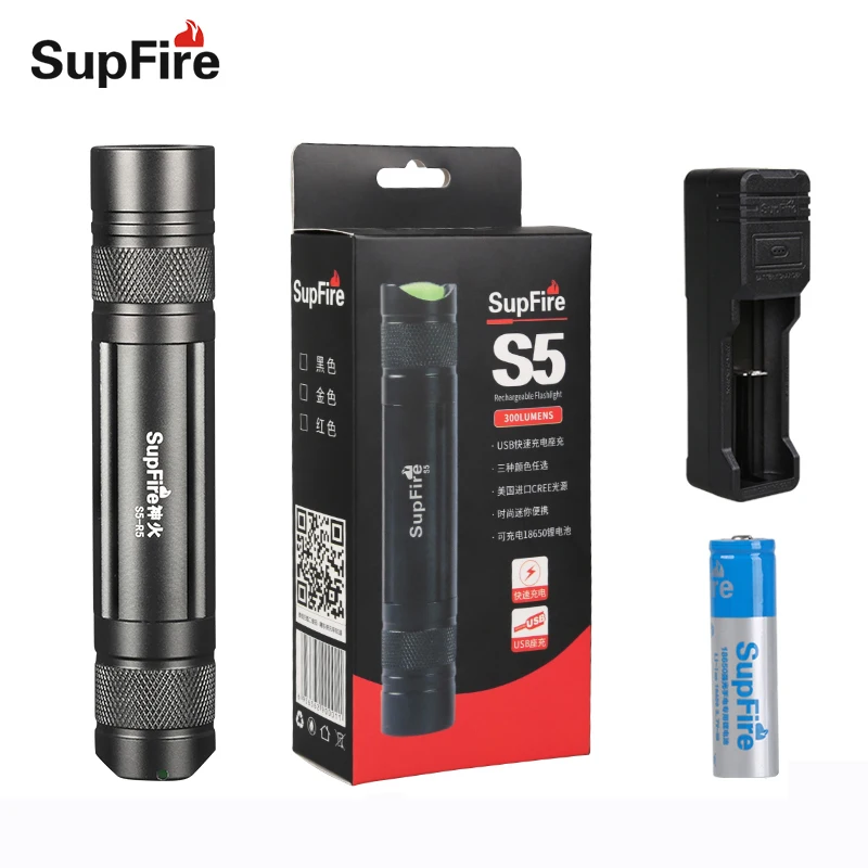 Мини фонарик Supfire S5 светодиодный фонарь Lampe карман для Sofirn Convoy S2 S9 Nitecore Linterna 18650