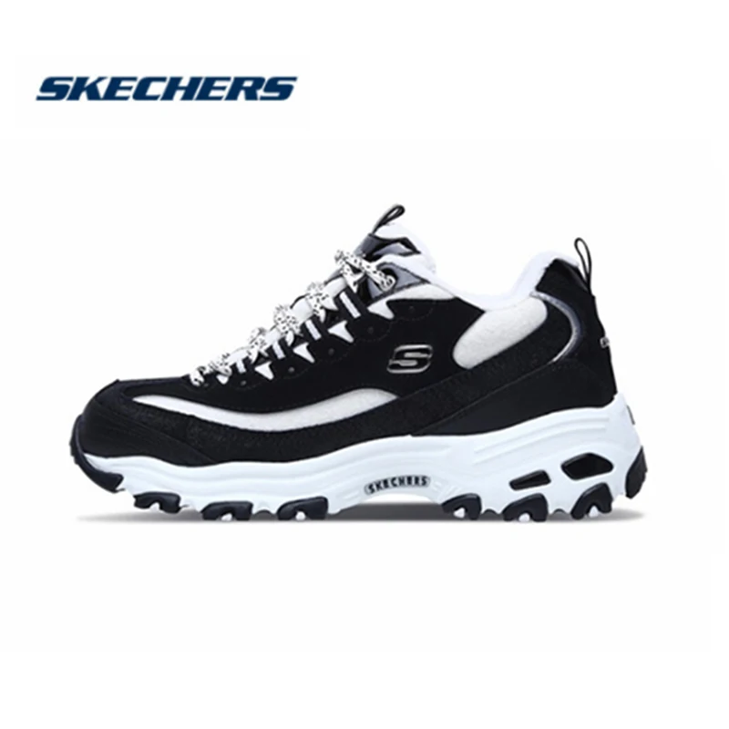 

Skechers Autumn Winter Casual Shoes Woman D'lites Fashion Platform Wedges Chunky Sneakers Shoes chaussures femme 66666078-BKGY