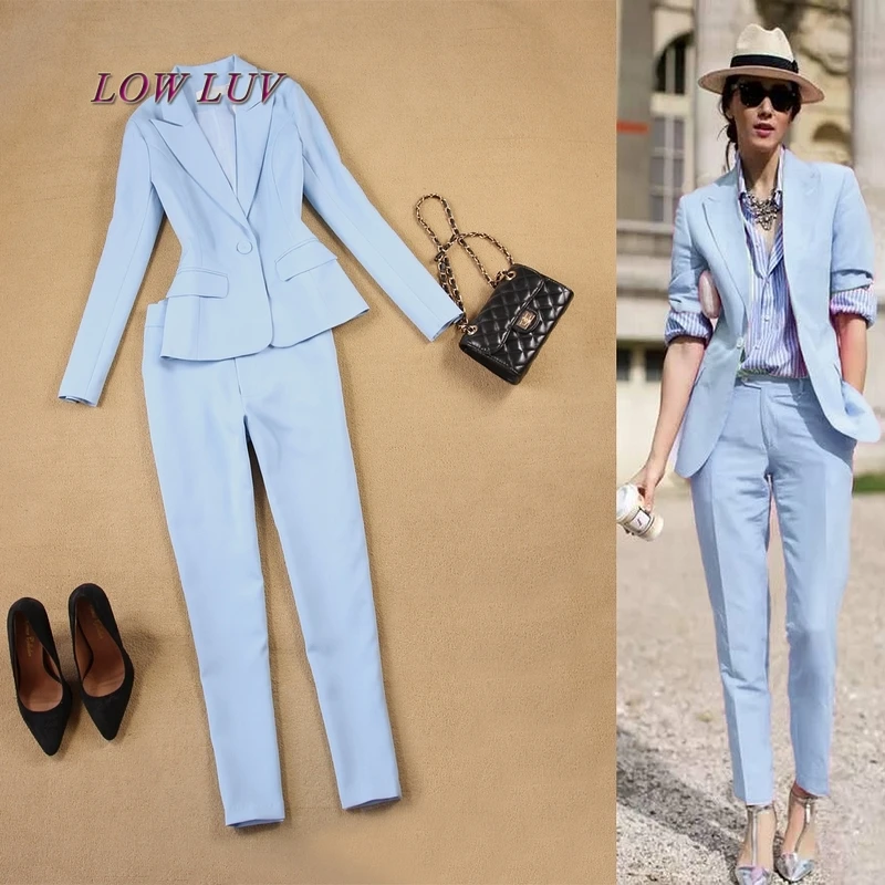 womens suits set OL Office lady pants elegant woman pant for women formal suit blazer | Женская одежда