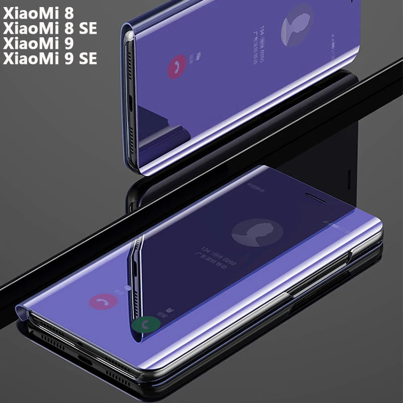 Флип-чехол для смартфона с зеркальным покрытием чехол XiaoMi 8 9 Se Mi 8Se 9Se кожаные