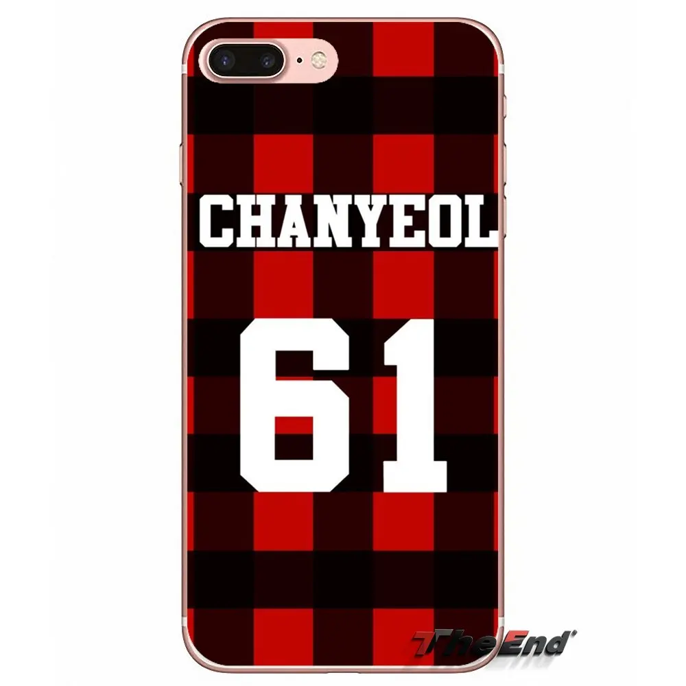 Для iPhone X 4 4S 5 5S 5C SE 6 6S 7 8 Plus Samsung Galaxy J1 J3 J5 J7 A3 A5 2016 2017 Park Chanyeol EXO Star прозрачный ТПУ