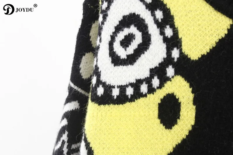 JOYDU Runway Oversized 2018 Fall Winter Wool Turtleneck Sweater Women Fish HARAJUKU Lantern Sleeve Pullovers Knitted Tops Jumper | Женская