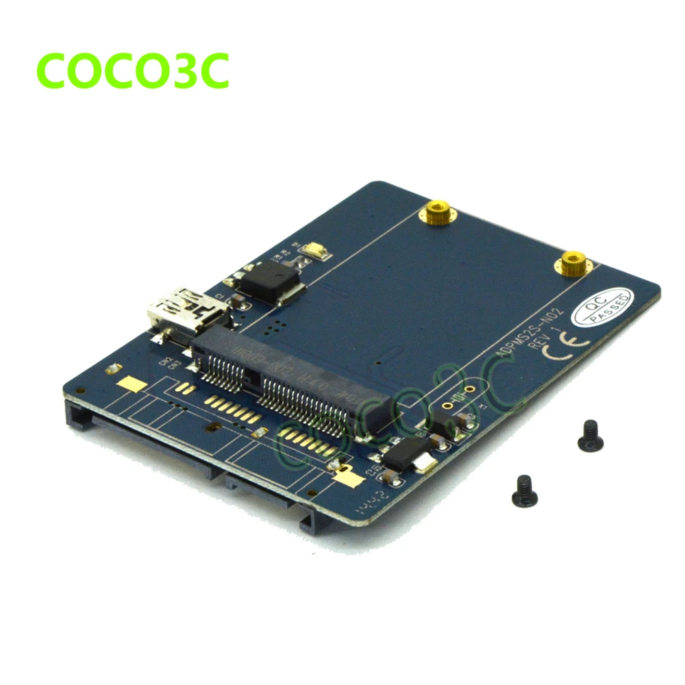 Бесплатная доставка 2 в 1 mSATA SSD на SATA адаптер USB2.0 mini PCI e карта как мини PCIe