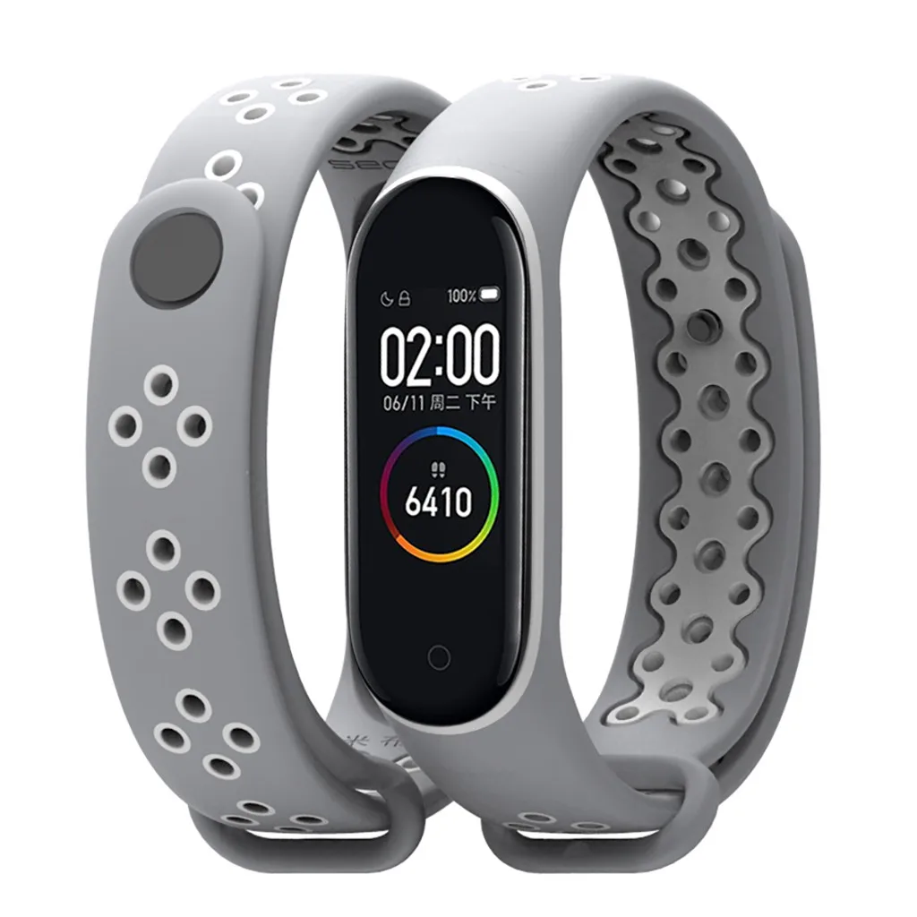 Браслет mi d Band 4 спортивный браслет для Xiaomi браслета силиконовый черный банда
