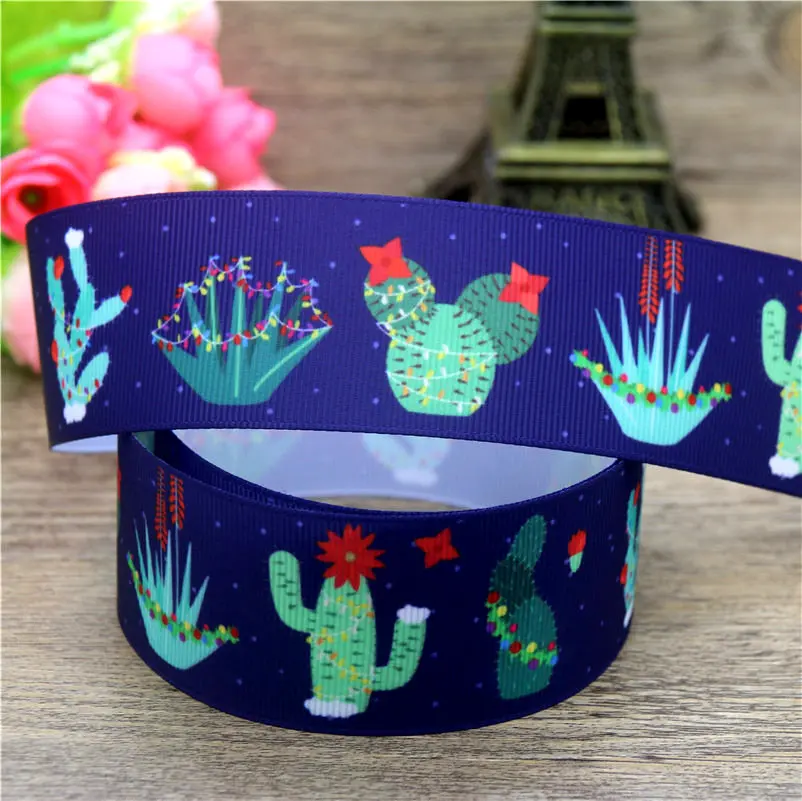 DHK 1.5'' 5yards cactus flamingo bird printed grosgrain Ribbon Accessory hairbow headwear decoration Wholesale OEM 38mm C1558 | Дом и