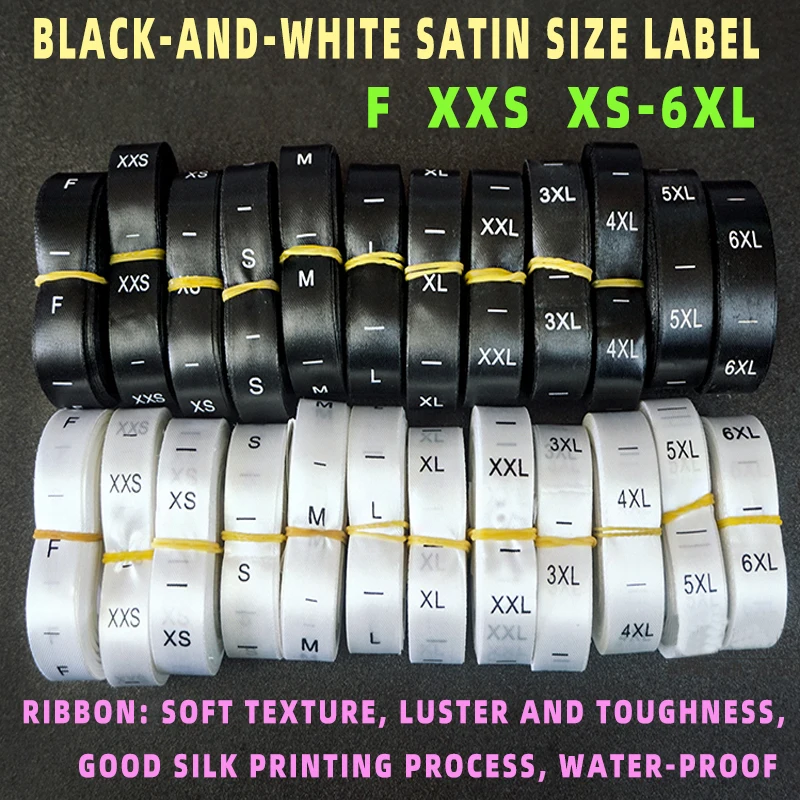 500 шт./рулон сатин/уход моющийся размер этикетка с английскими буквами для