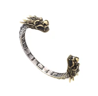 jsbao new design vintage punk stainless steel accessories dragon bracelets bangles for men charm jewelry