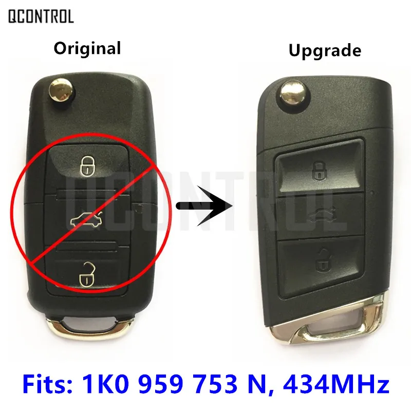 Обновленный автомобильный пульт дистанционного управления QCONTROL 1K0 959 753 N для