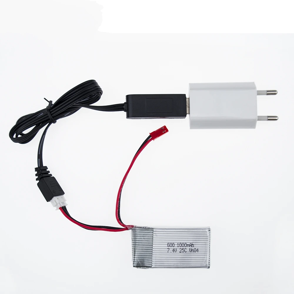 Зарядное устройство с USB кабелем 7 4 В 1000 мАч 25C|battery for rc|7.4v 1000mahwltoys v912 |