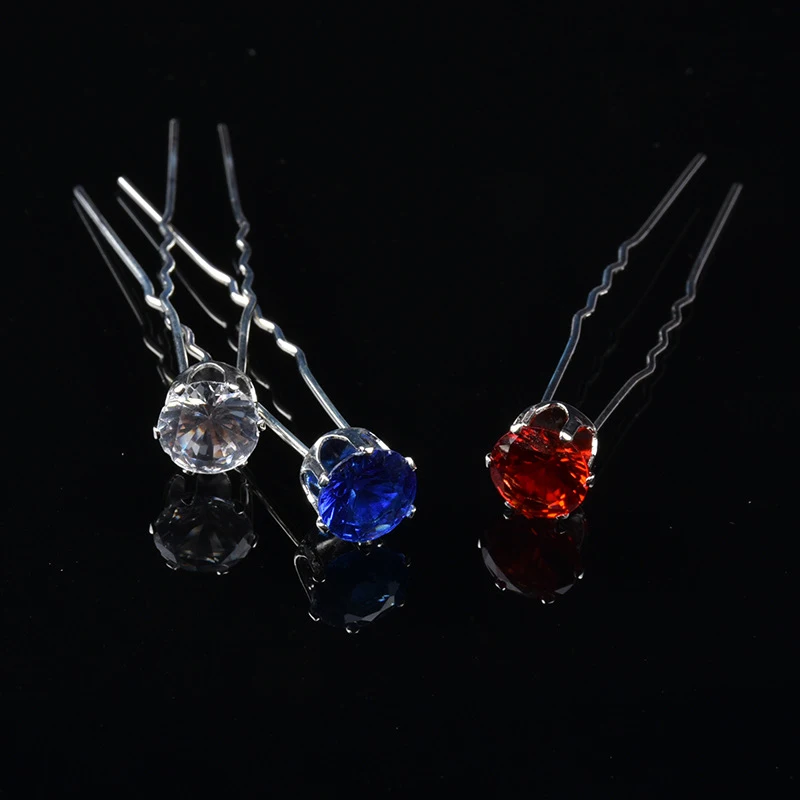 Fashion 10PCS/Set Hair Clip Hairpin Accessories Bride Crystal 10 Colors Elegant Top Grade Korean For Woman F |