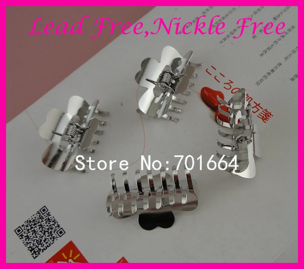 

10PCS silver finish 4.0cm big plain Metal Hair Claw hairgrips at lead free,nickle free,hair Accessories,jaw hair clips Grips