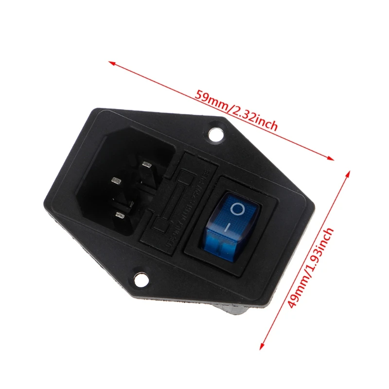 10A 250V Inlet Module Plug Fuse Switch Male Power Socket 3 Pin On/Off L15 | Обустройство дома