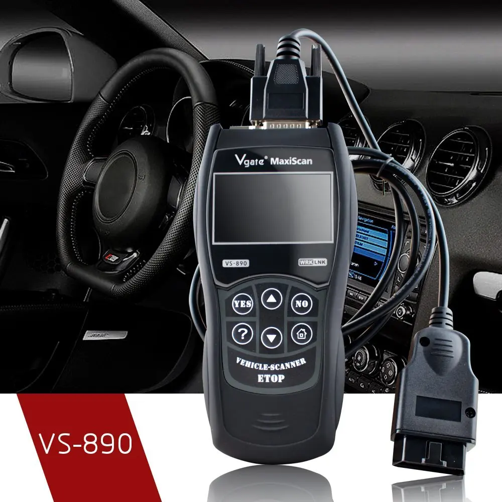 OBD2 считыватель кода Vgate VS890 сканер анализатора двигателя EOBD OBD2 Автосканер считыватель кода автомобиля диагностический инструмент