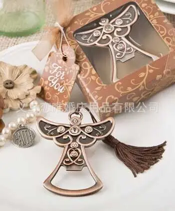 

New Wedding Favors Angel Design & Cross shape Bottle Opener Favors;bottle stopper;beer opener Party Favors