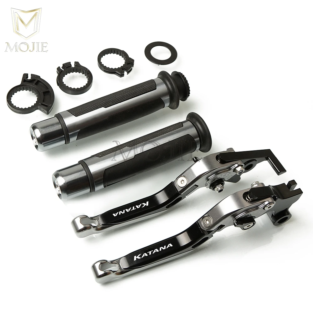 Black Titanium Мотоцикл с ЧПУ Регулируемые сцепные рычаги руль штыри для Suzuki Katana GSX1100F GSX 1100 GSX1100 F 1991-1993 1992 - Цвет: Black Titanium