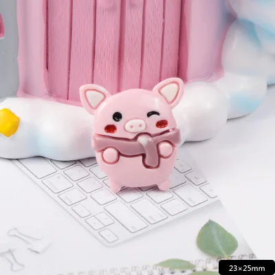 10 шт. Kawaii Единорог Flatback Смола Кабошон милый лебедь панда ремесло для DIY заколки для волос украшения поставки украшения - Цвет: 7