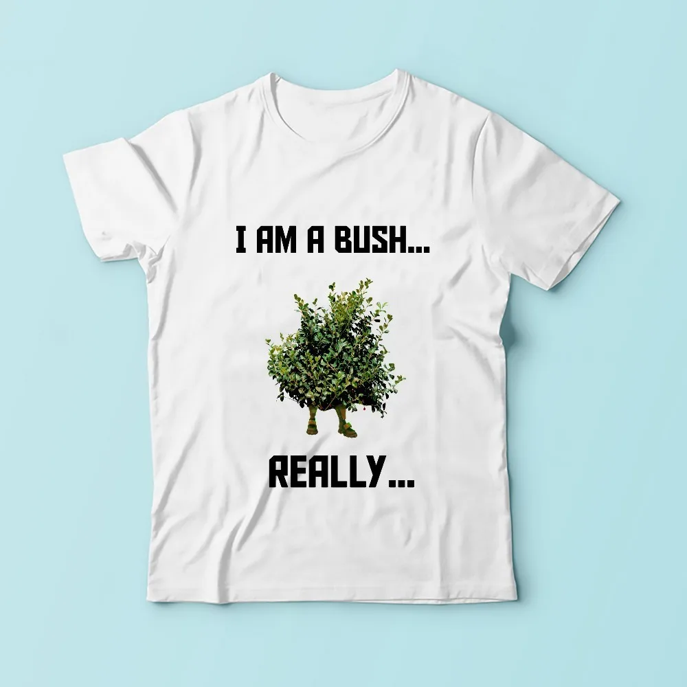Забавная Мужская футболка с надписью keep calm and hide in bush Новинка лета белая