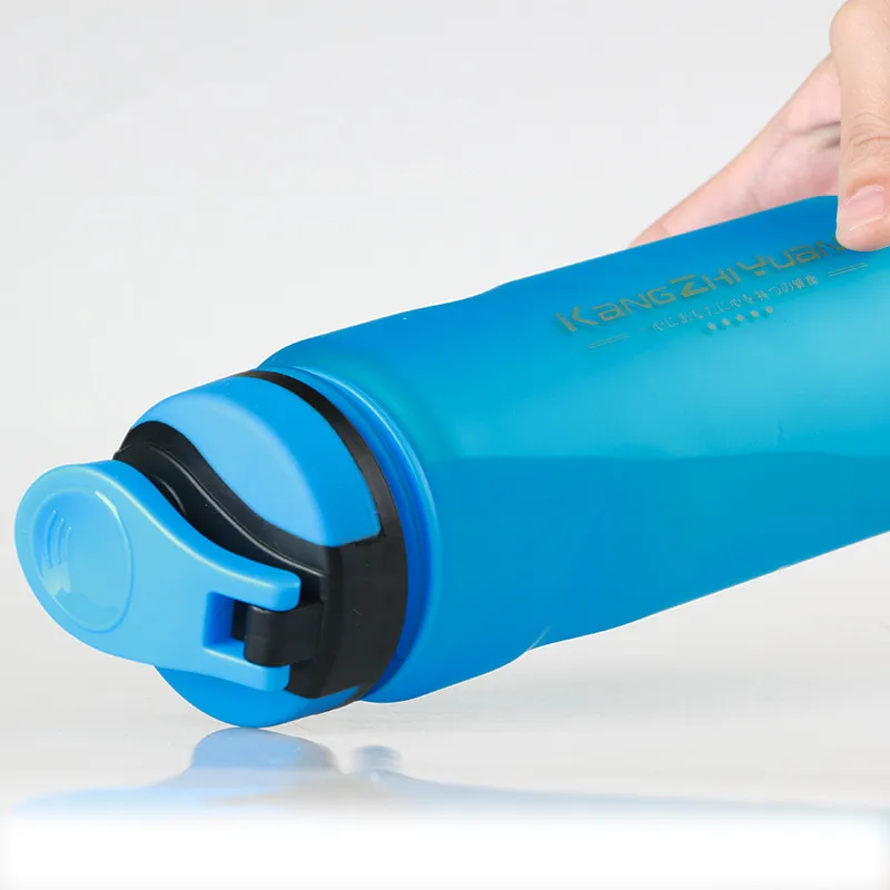 Bpa free, 1л, большая емкость, креативный, спортивный, пластиковый, мой чайник для воды, портативный, для заварки чая, с откидной крышкой, чашка, матовая бутылка с веревкой