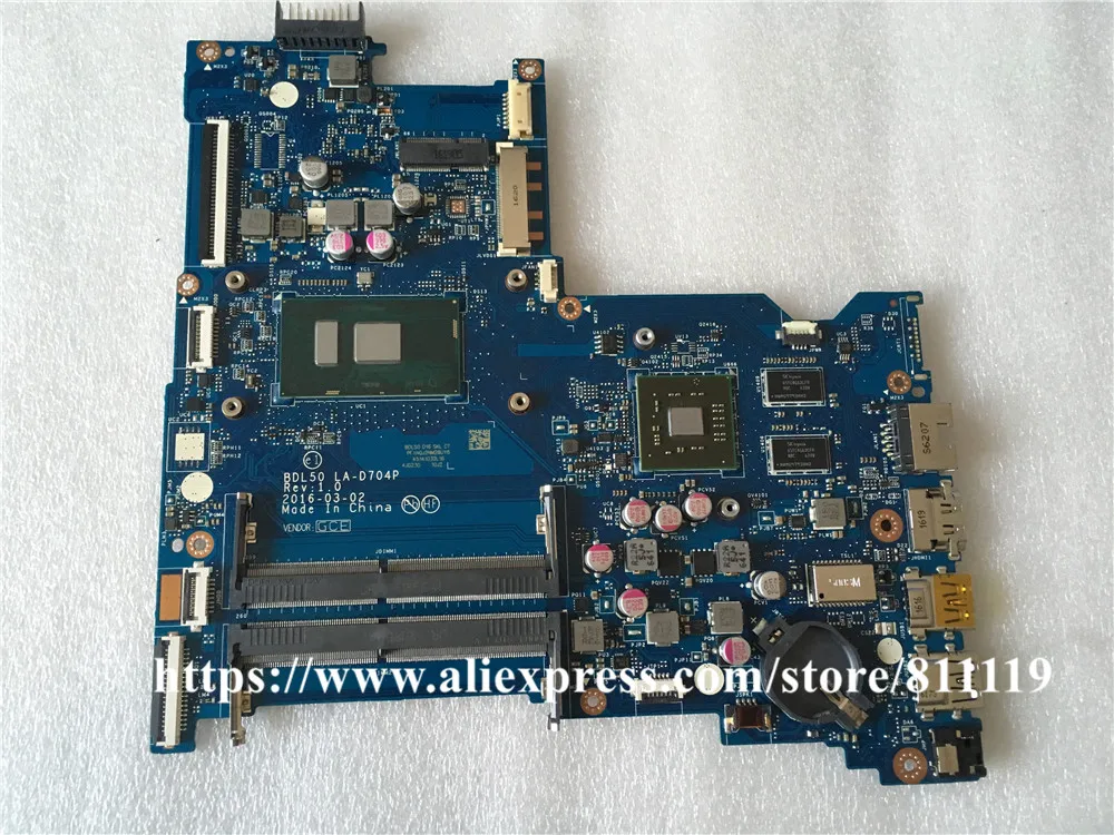 

FOR HP 250 G5 Laptop Motherboard 858580-601 BDL50 LA-D704P I5-6200U ddr4