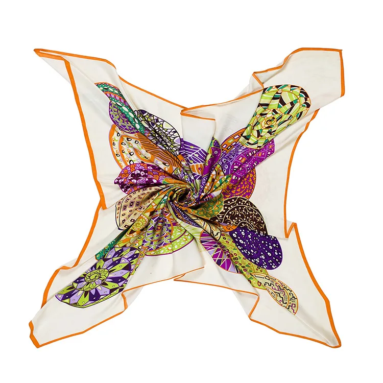 Роскошный брендовый шелковый шарф женские квадратные шарфы испанские Пейсли