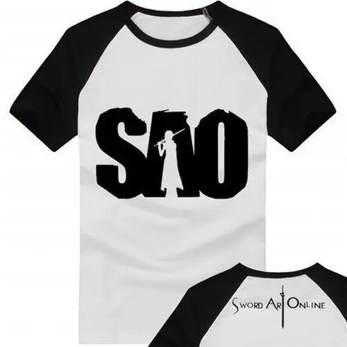 

2019 NewT Shirt Men Sword Art Online SAO Kirito Asuna Men Women Cotton Casual T-Shirt Tee Cosplay B Short Tee Shirt
