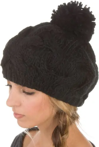 Теплая вязаная шапка BomHCS Sakkas с помпонами|hat beanie|slouch hatslouch beanie |