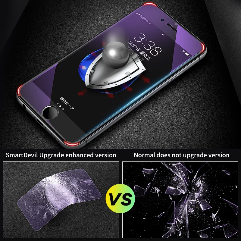 Закаленное стекло SmartDevil для iPhone X 6 6s Защита экрана Apple 7 8 Plus защита от синего света