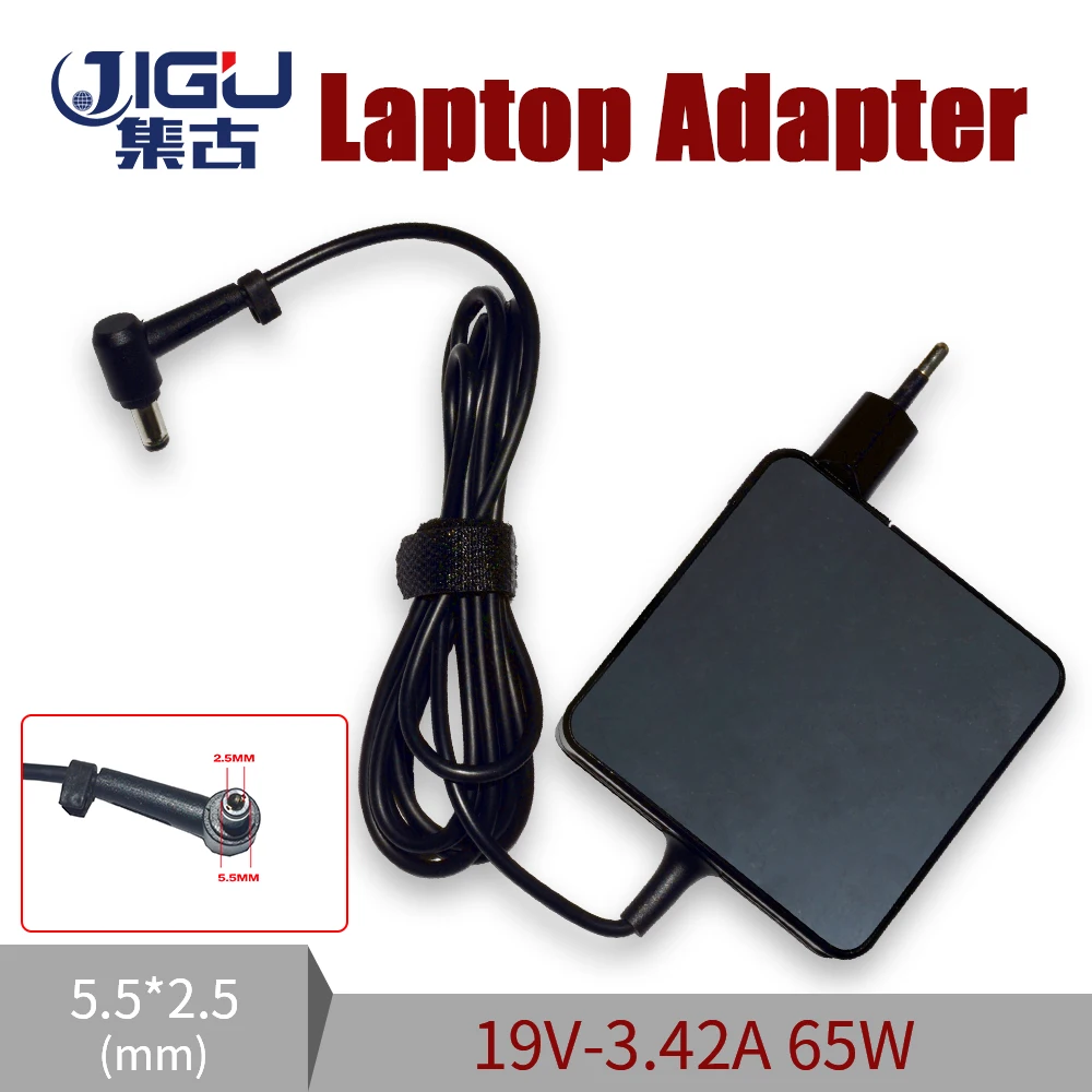 

JIGU 19V 3.42A 65W Laptop Charger AC Adapter Power For Asus F80 F3 A40 A42 K52 K50in For Acer\Hp\Toshiba Laptop 5.5X2.5mm