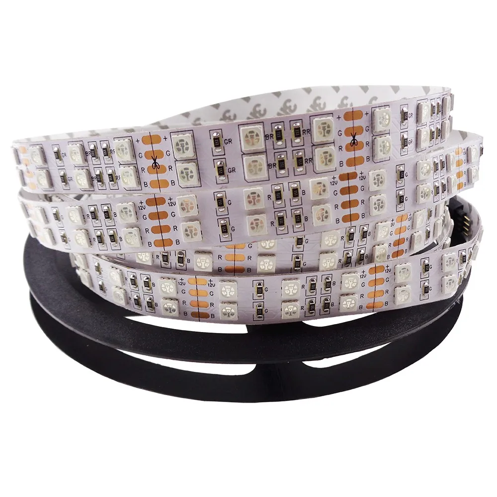 Супер высокая яркость 2 ряда Светодиодная лента 600 светодиодов 5050 SMD светодиодная