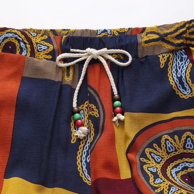 Брюки мужские с принтом на шнуровке большие размеры|Повседневные брюки| |