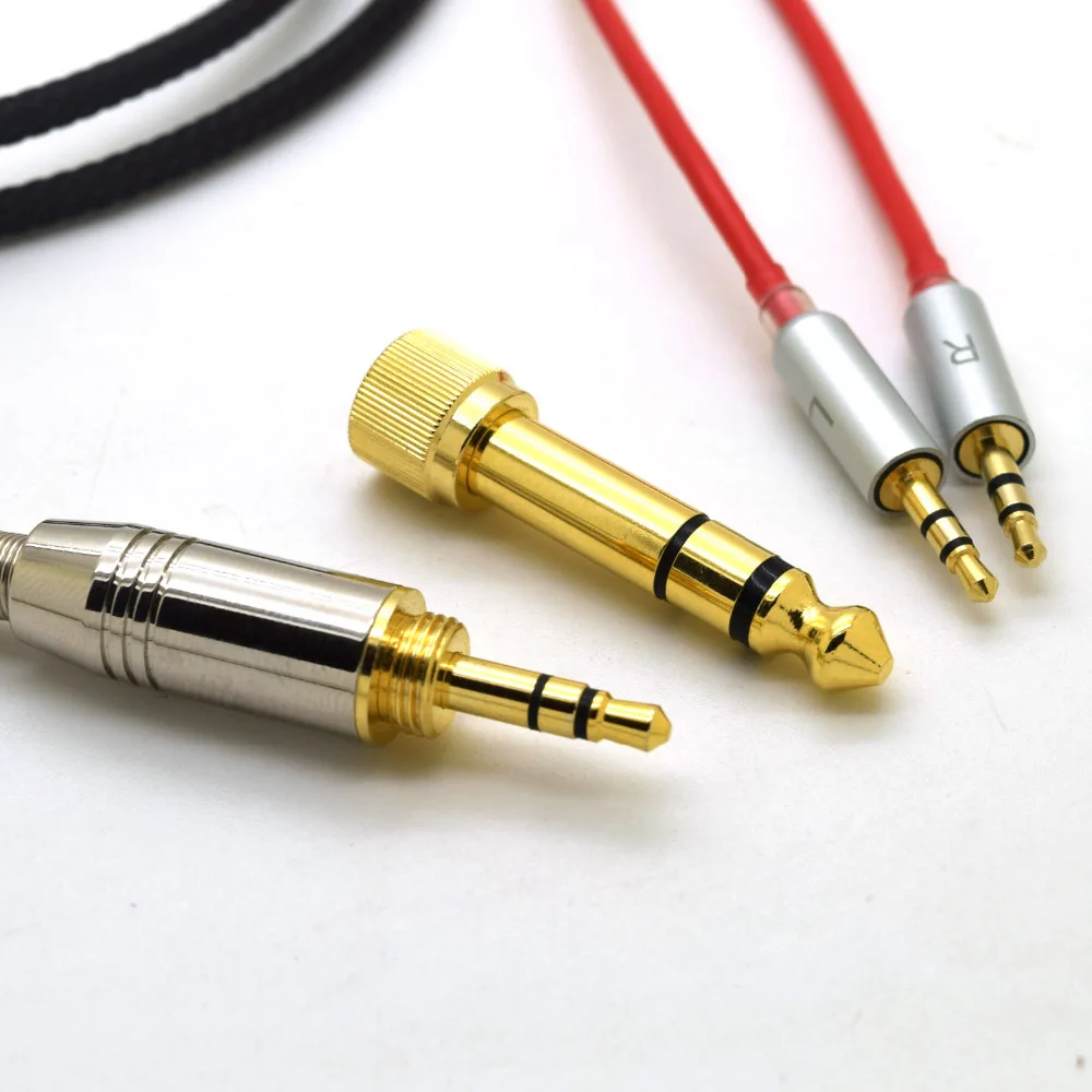 Сменный кабель для наушников Hifiman HE400S HE-400I HE560 HE-350 HE1000 V2 3 5 мм штекер 6 35 на 2x2 Hi-Fi |