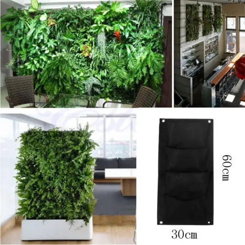 4 карманные отделения для растений ранцы хранения цветов цветочные горшки